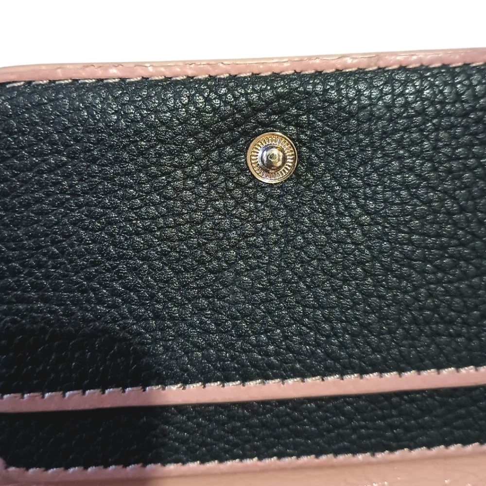 Kate Spade ♠️ Bifold Card Case | Black Leather | GUC - Picture 4 of 11